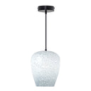 7.8" W Ellison Glam Blue and White Glass Globe Shade Pendant Light
