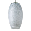 6" W Handblown Glass White/Blue/Green Elongated Dome Shade Pendant