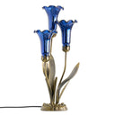 21"H Mercury Glass 3 Lily Uplight Accent Lamp