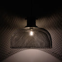 19" W Kayla Industrial Silver Dome Shade Pendant