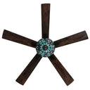 52" W Magna Carta Indoor Tiffany Stained Glass Oil Rubbed Bronze Ceiling Fan with Remote Control