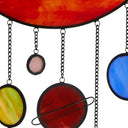 12"H Solar System Tiffany-Style Stained Glass Window Panel