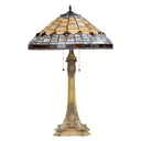 26.75" H Margriet Stained Glass Dome Shade Candlestick Table Lamp