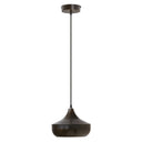 9.75" W 1-Light Mychele Bronze and Gold Metal Pendant Light