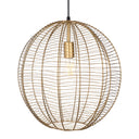 12"W Natalia Wire-Wrapped Caged Globe Shade Pendant Light