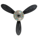 42" W Pierre LED Indoor Multicolored Mosaic Glass Ceiling Fan with Remote Control