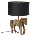 17.75 H Gold Origami Horse Base Table Lamp with Black Drum Shade - River of Goods