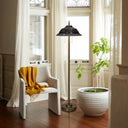 65.75" H 3-Light Iris Antique Bronze & Gold Metal Floor Lamp
