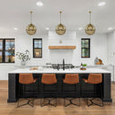 16" W Jillian Industrial Abstract Brass Metal Globe Shade Pendant Light