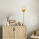 28.75"H Noelle Gold Leaf Shade Plug-In Wall Sconce