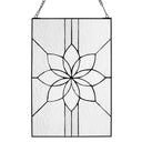 18" H Clear Floral Glass Window Panel