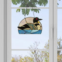 Loon Stained Glass Window Panel