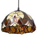 10" W Halston Traditional Amber Dome Shade Pendant Light