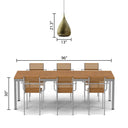 13" W Priscilla Antique Gold Punched Metal Pendant Lamp