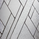 36" H Cathedral Geometric Clear Glass Window Panel in Mango Wood Frame
