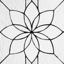 18" H Clear Floral Glass Window Panel