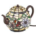 6.5"H Stained Glass Teapot Accent Lamp