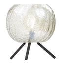 11.5" H Libby Black Tripod Table Lamp with a Green Luster Globe Shade