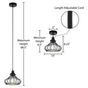 10" Aisling Black Metal Conical Pendant