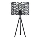 Roisin River of Goods Black Metal Cage-Shade 18.5-Inch Tripod-Base Accent Lamp