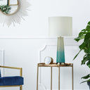 22" H 1-Light Lorida Glass and Metal Table Lamp