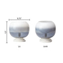 13' H Emily White and Blue Ombre Stacked Base Globe Shade Accent Lamp - River of Goods