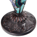 24" H Margaret Double Lit Teal Tiffany Style Stained Glass Table Lamp