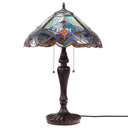 24" H Highclere Victorian Multicolor Tiffany-Style Stained Glass Table Lamp -Unlit