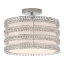 13.375"W Quentin Silver Drum Shade w/ Charms Ceiling Light