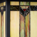 11.75"H Prairie 1-Light Stained Glass Black Outdoor Light Fixture