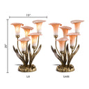20"H Hand Blown Glass 5 Calla Lily Uplight Accent Lamp