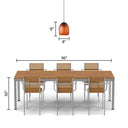 8" W Charity Retro Red Hand-Blown Glass Dome Shade Pendant Light with Hand Cut Star Design