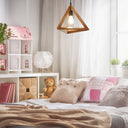 12" W Beverly Metal and Mango Wood Novelty Pendant