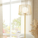 62.75"H Lucai Caged Globe Shade Floor Lamp Silver or Gold