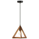 12" W Beverly Metal and Mango Wood Novelty Pendant