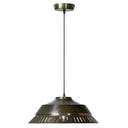 16" W Delano Antique Bronze Metal Pendant Light