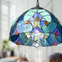 10.25" W Halston Traditional Blue Dome Shade Pendant Light