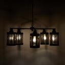 25" W 5-Light Marcell Metal and Glass Chandelier