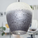 10.75" W Lillian Glam White/Black/Grey Ombre Dome Shade Pendant