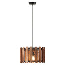 16" W 1-Light Wrenley Metal and Wood Pendant Light