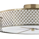 18.25" Leyla Glam Brushed Gold Semi-Flush Mount Ceiling Fixture Sconce