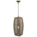 20"H Baywater Cylinder 1-Light Rope Pendant
