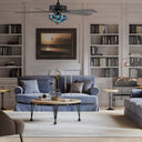 52" W Kyle Indoor Tiffany Stained Glass Ceiling Fan with Remote Control