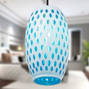 6" W Austin Glam White and Blue Glass Globe Shade Pendant Light