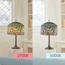 31.75" H Cherry Blossoms Stained Glass Table Lamp