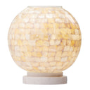6.75" H Naomi Cream Mosaic Globe Shade Stacked Accent Lamp