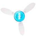 42" W Bergen LED Indoor Iridescent Blue and White Ceiling Fan with Remote Control