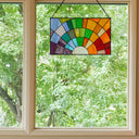 12"H Tiffany Style Stained Glass Rays of Sunshine Window Panel