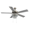 52"W LED Olivia 5-Blade Beaded Braid Wedding Band Ceiling Fan