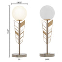 19.5"H Jessie Gold & Silver Globe Shade Table Lamp